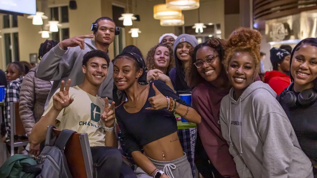 Individuals excited about Late Night Breakfast