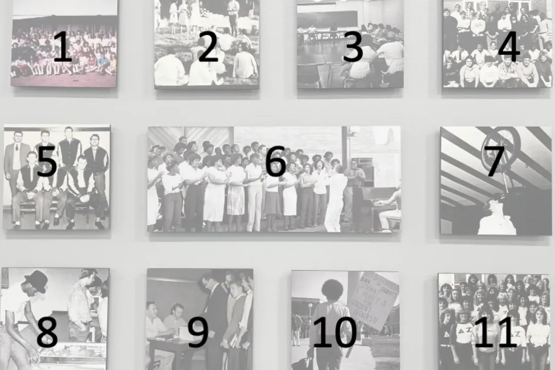 Historical photos of student involvement over the years